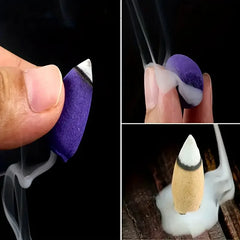 Mixed Waterfall Smoke Backflow Natural Incense Cone Incense Sandal Lavender Multi-Scented Suitable for Places Tea Room Yoga Room