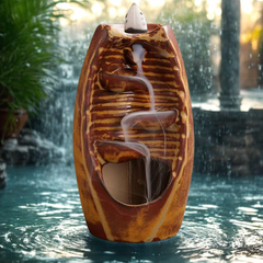 Zen Galaxy Ceramic Backflow Incense Holder and Burner Waterwall