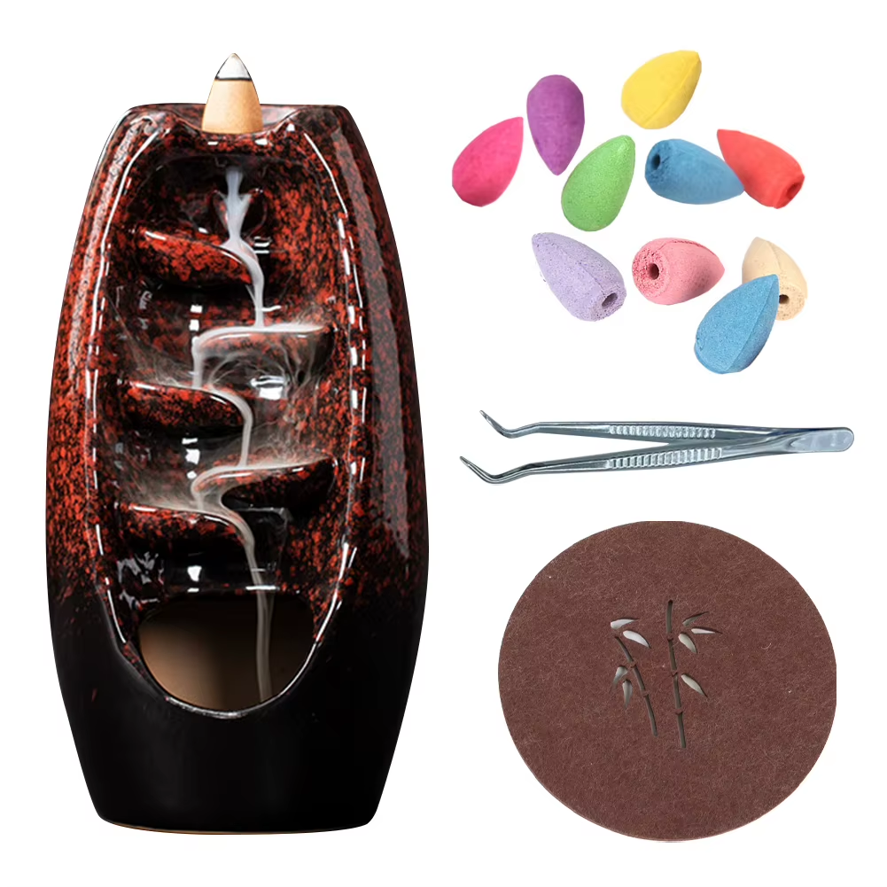 Zen Galaxy Ceramic Backflow Incense Holder and Burner Waterwall