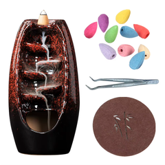 Zen Galaxy Ceramic Backflow Incense Holder and Burner Waterwall